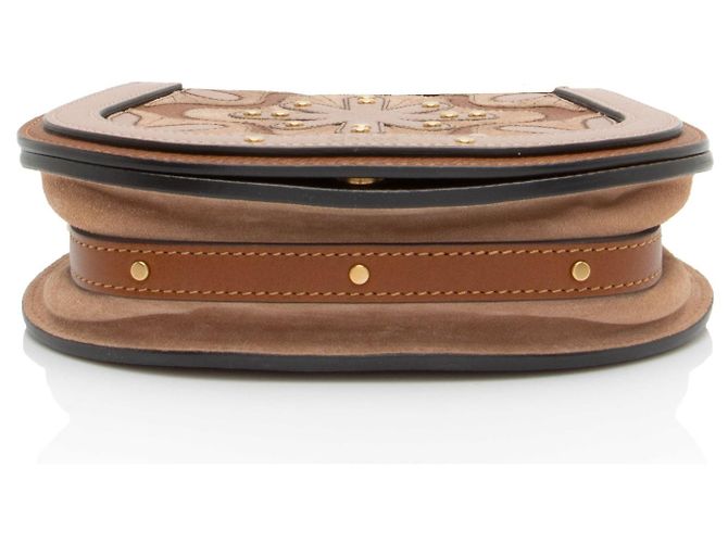 Chloé Borsa bracciale Nile Small in patchwork di pelle di vitello Chloe Marrone Beige - vista 4