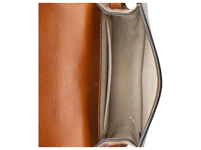 Chloé Borsa bracciale Nile Small in patchwork di pelle di vitello Chloe Marrone Beige - vista 7