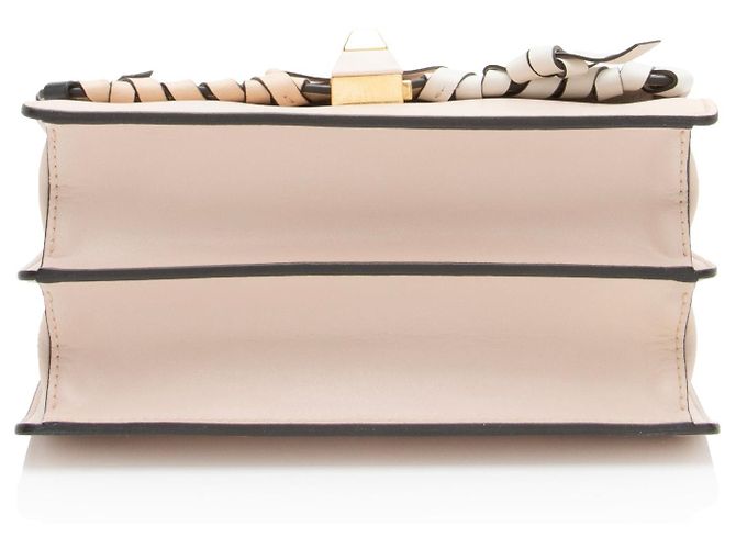 Borsa a tracolla Kan I Small in pelle di vitello con fiocco e borchie Fendi Rosa - vista 4