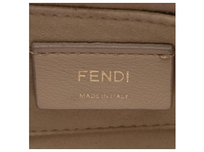Borsa a tracolla Kan I Small in pelle di vitello con fiocco e borchie Fendi Rosa - vista 8