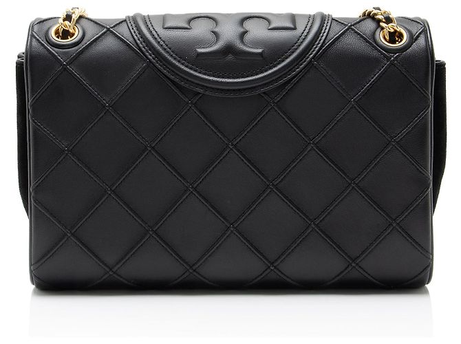 Borsa a spalla Fleming Small in pelle trapuntata Tory Burch Nero - vista 3