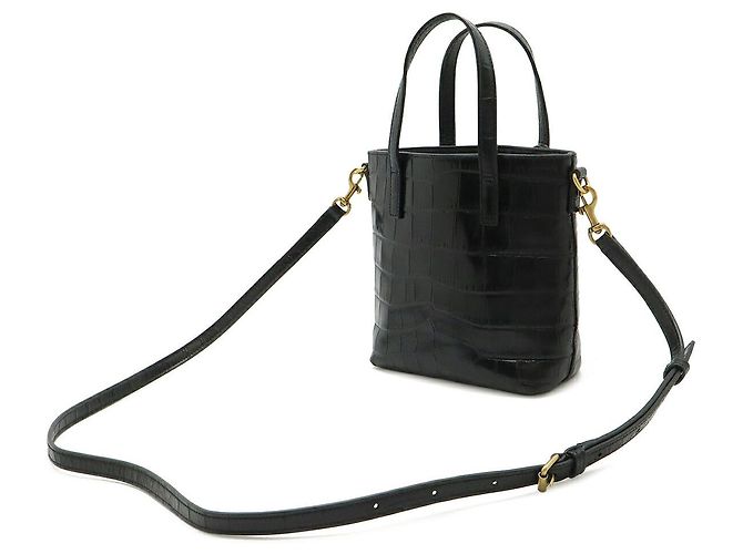 Saint Laurent Mini Bolsa de Compras Brinquedo Preto - vista 2