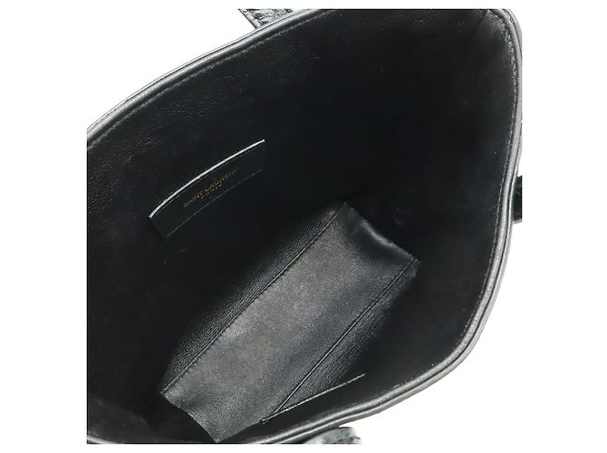 Saint Laurent Mini Bolsa de Compras Brinquedo Preto - vista 7