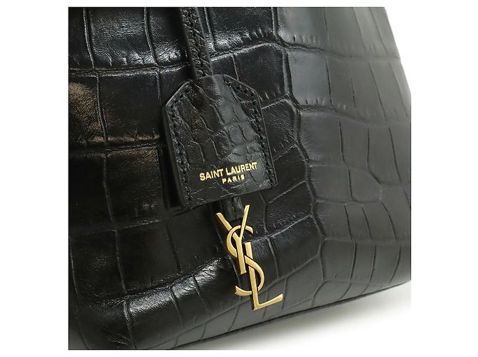 Saint Laurent Mini Bolsa de Compras Brinquedo Preto - vista 9