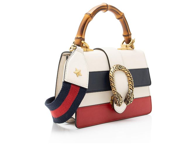 Gucci Mini Sac à Main Dionysus en Cuir avec Bambou Bleu - vue 2