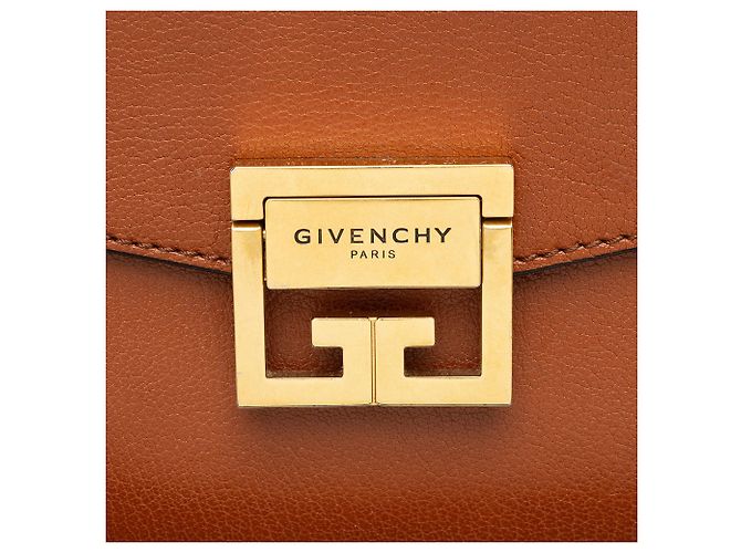 Borsa a spalla piccola GV3 Givenchy in pelle e camoscio Marrone - vista 9