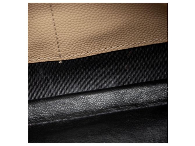Cartera con cadena Saint Laurent Matelassé Grain de Poudre Monogram Castaño Beige - vista 10