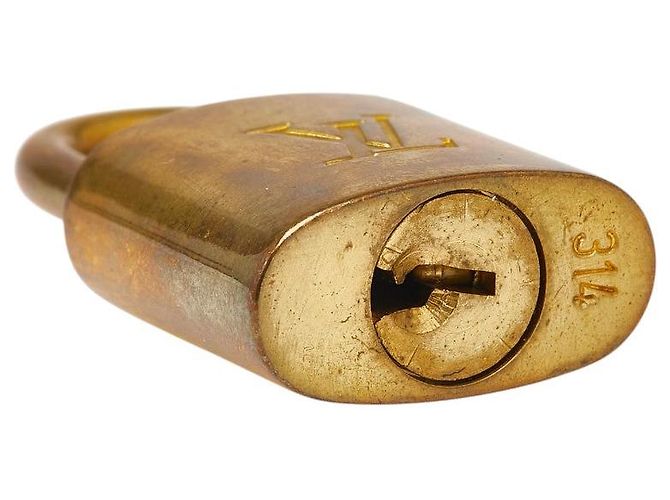 Louis Vuitton Cadena Vorhängeschloss und Schlüssel-Set Golden Metallisch - Ansicht 4