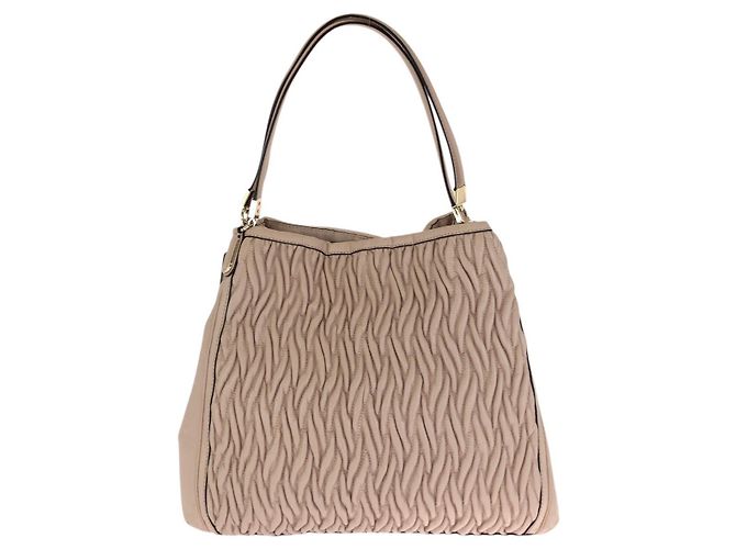 Borsa tote a spalla COACH Madison Geyssard Twist in pelle Rosa - vista 2
