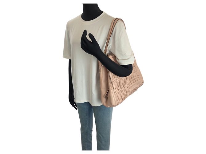 Borsa tote a spalla COACH Madison Geyssard Twist in pelle Rosa - vista 7
