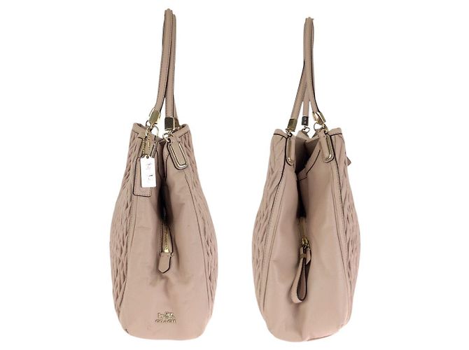 Borsa tote a spalla COACH Madison Geyssard Twist in pelle Rosa - vista 8