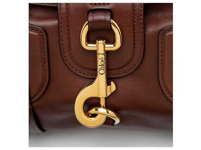 Chloé Borsa Satchel Chloe Kerala 25 in pelle di vitello Marrone - vista 10