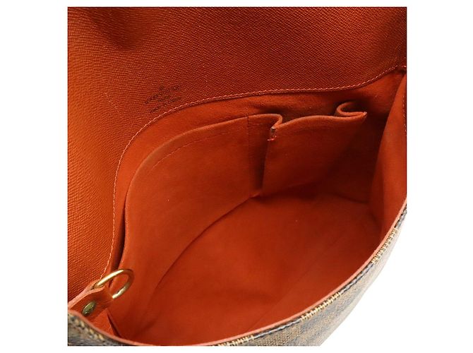 Borsa a tracolla Louis Vuitton Damier Musette Marrone - vista 7