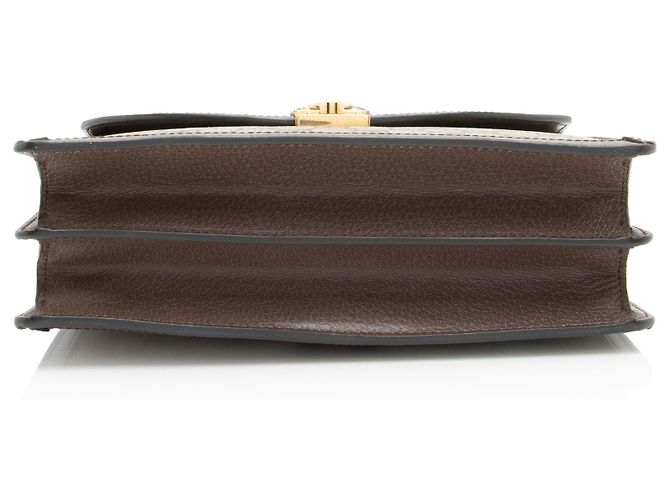 Gucci GG Supreme Ophidia Padlock Medium Top Handle Marrone Beige - vista 4