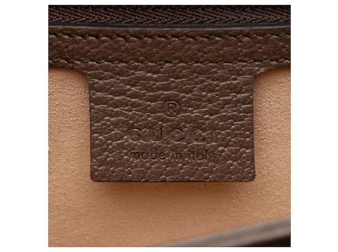 Gucci GG Supreme Ophidia Padlock Medium Top Handle Marrone Beige - vista 8