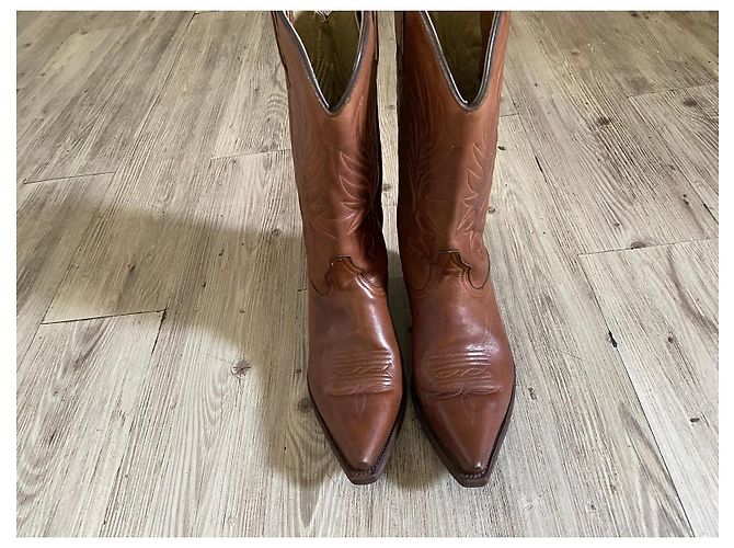 Autre Marque Botas Western de Cuero Marrón Castaño - vista 15