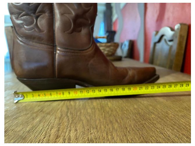 Autre Marque Botas Western de Cuero Marrón Castaño - vista 3
