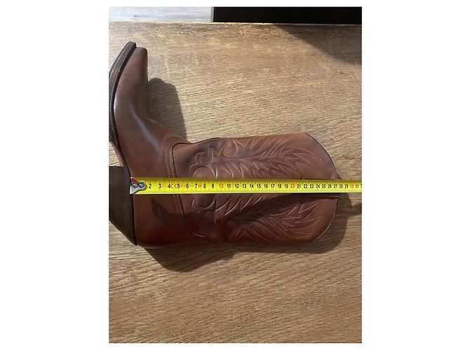 Autre Marque Botas Western de Cuero Marrón Castaño - vista 8