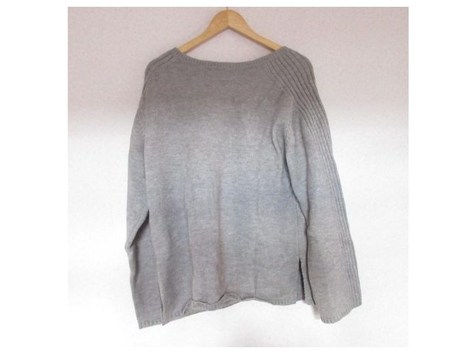 Autre Marque Collage V-Ausschnitt Strickpullover Braun - Ansicht 2