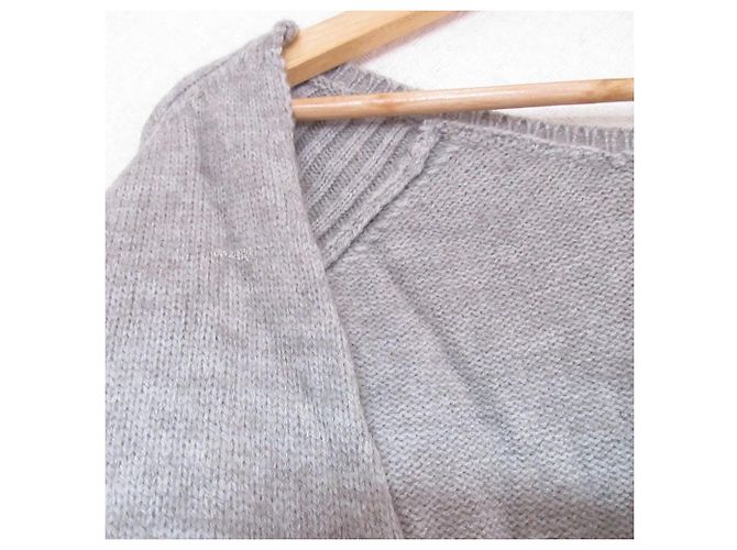 Autre Marque Collage V-Ausschnitt Strickpullover Braun - Ansicht 3