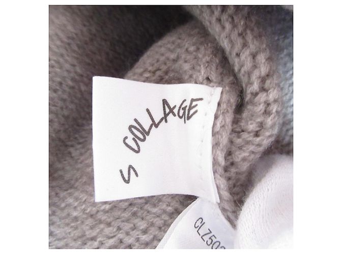 Autre Marque Collage V-Ausschnitt Strickpullover Braun - Ansicht 6