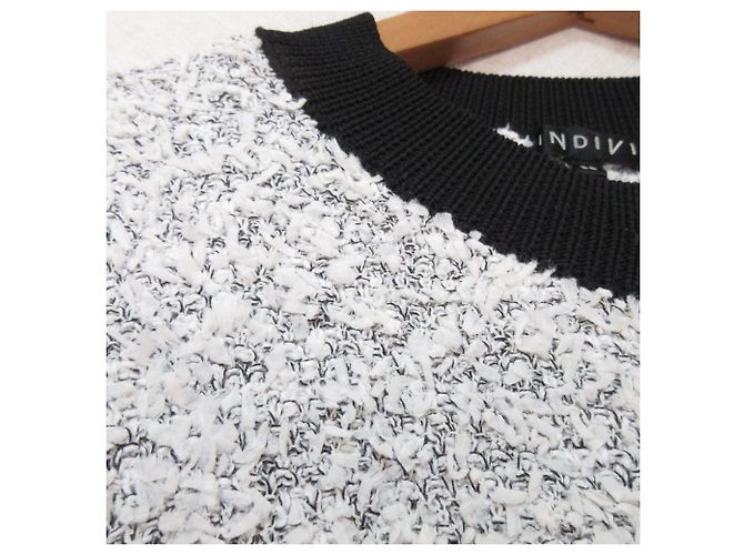 Autre Marque Cárdigan de punto tweed INDIVI Blanco - vista 3
