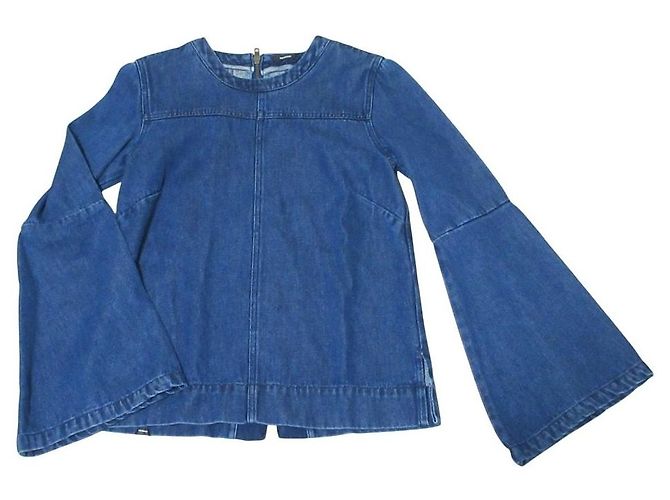 Autre Marque Denham Denim-Bluse Blau - Ansicht 6