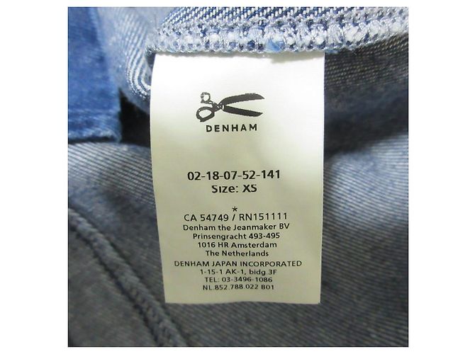 Autre Marque Denham Denim-Bluse Blau - Ansicht 7