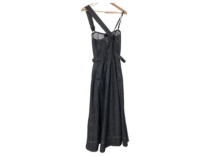 Autre Marque CASA FLINE Pleats Docking Plisse-Denimkleid - Ansicht 2