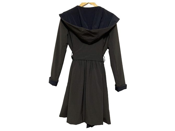 Autre Marque Abrigo acolchado con capucha Rene Castaño Marrón oscuro Azul marino - vista 2