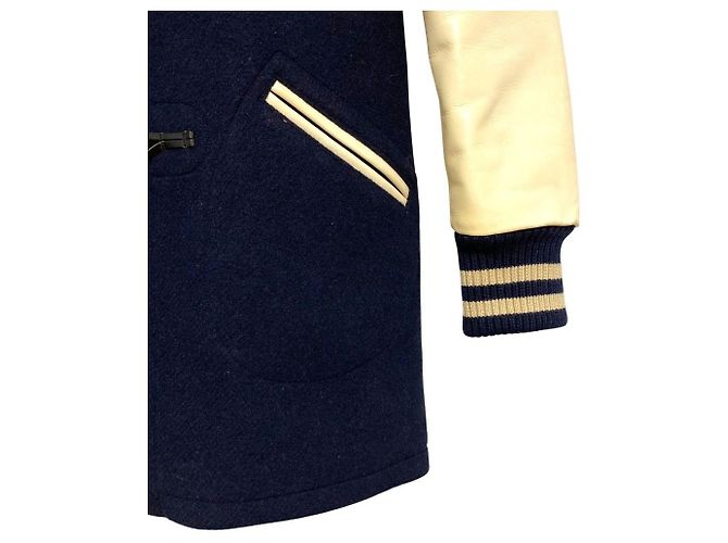 Autre Marque Abrigo Duffle Junya Watanabe MAN Abrigo de Lana Azul - vista 4