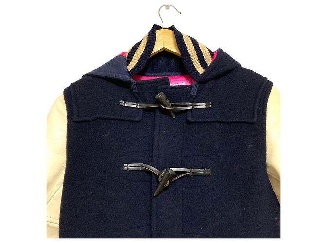 Autre Marque Abrigo Duffle Junya Watanabe MAN Abrigo de Lana Azul - vista 5