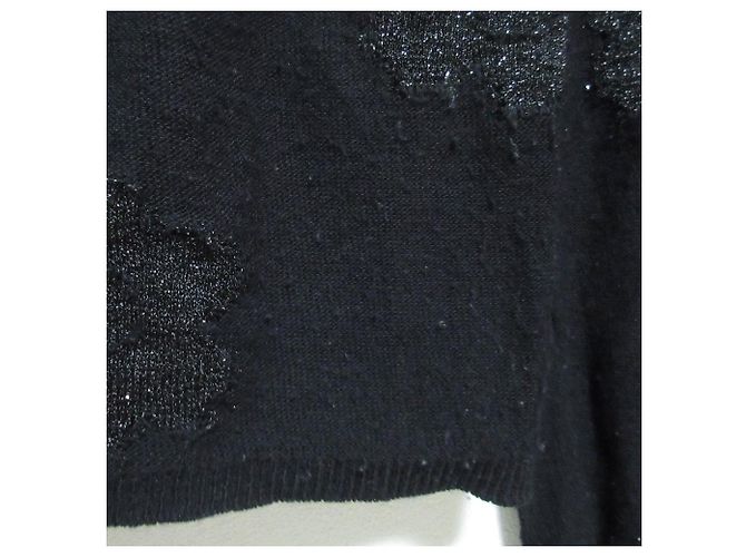 Autre Marque COMME des GARCONS Stricktop mit Blumen Schwarz - Ansicht 13