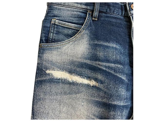 Autre Marque wjk Denim-Hose mit engem Strick Blau - Ansicht 2