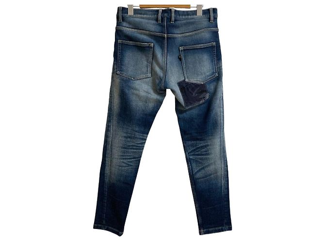 Autre Marque wjk Denim-Hose mit engem Strick Blau - Ansicht 3