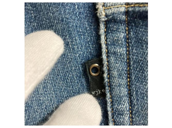 Autre Marque wjk Denim-Hose mit engem Strick Blau - Ansicht 4