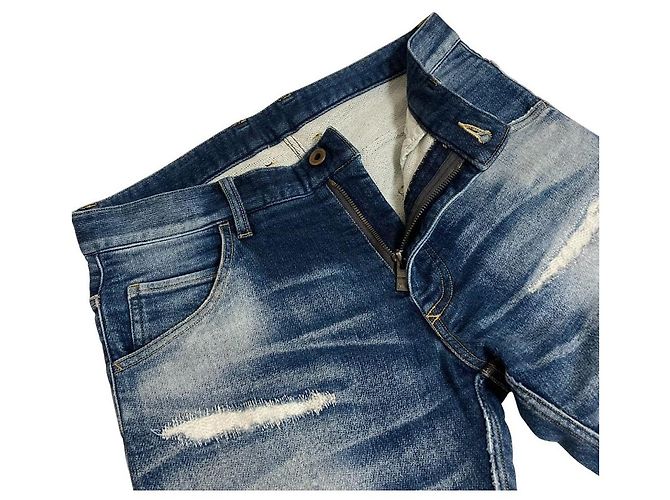 Autre Marque wjk Denim-Hose mit engem Strick Blau - Ansicht 6