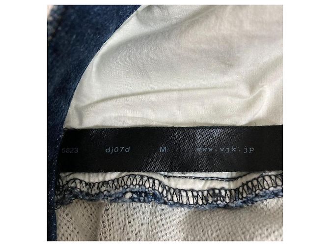 Autre Marque wjk Denim-Hose mit engem Strick Blau - Ansicht 7