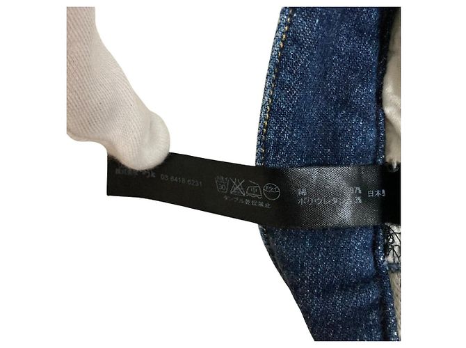 Autre Marque wjk Denim-Hose mit engem Strick Blau - Ansicht 8