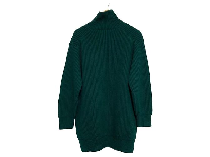 Jil Sander Grobstrick-Pullover mit Stehkragen Grün - Ansicht 2
