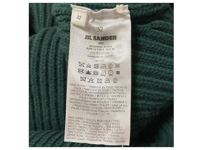 Jil Sander Grobstrick-Pullover mit Stehkragen Grün - Ansicht 6