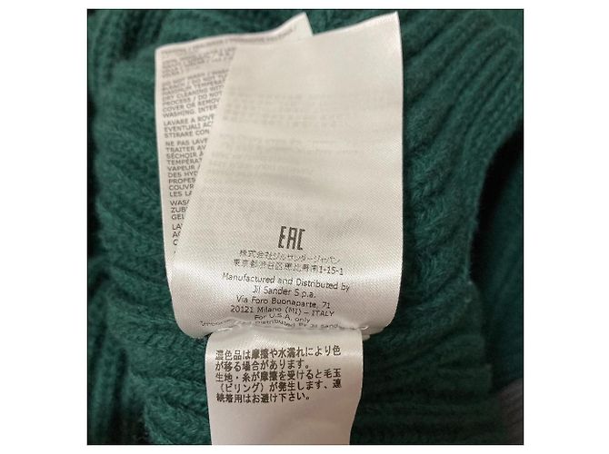 Jil Sander Grobstrick-Pullover mit Stehkragen Grün - Ansicht 8