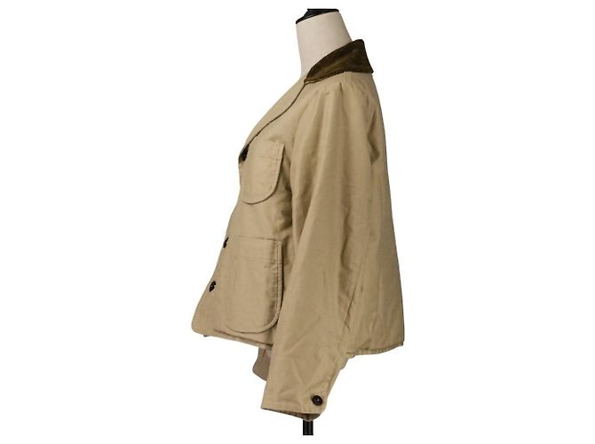 Autre Marque Chaqueta Boa Tyrol de satén de algodón 45R Beige - vista 3