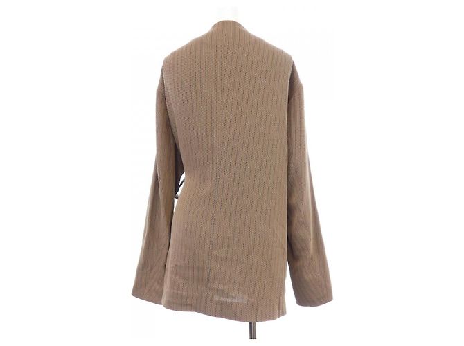 Autre Marque Chaqueta sin cuello 6ROKU Castaño - vista 2