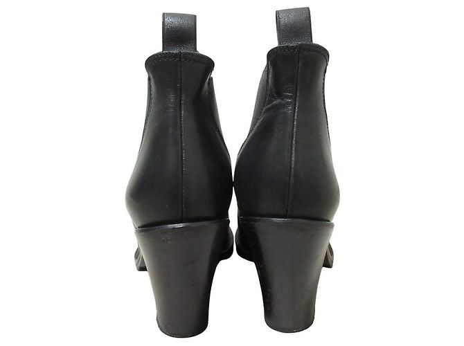Acne STAR Chelsea Boots aus Leder Schwarz - Ansicht 2