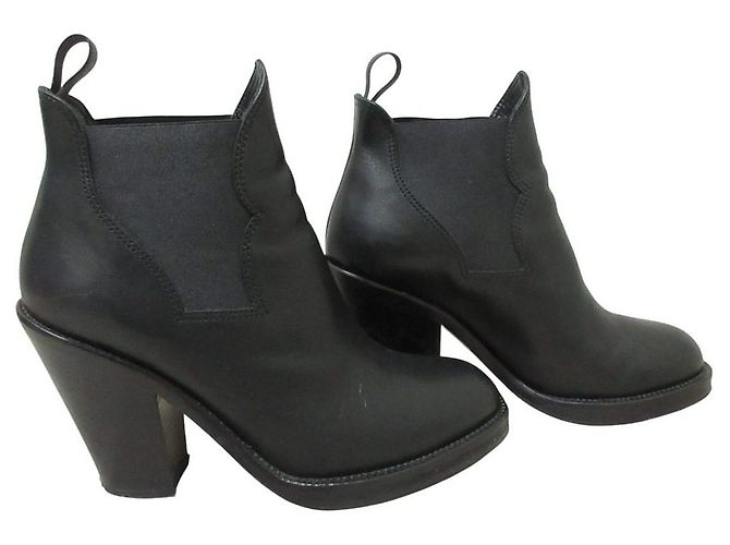 Acne STAR Chelsea Boots aus Leder Schwarz - Ansicht 3