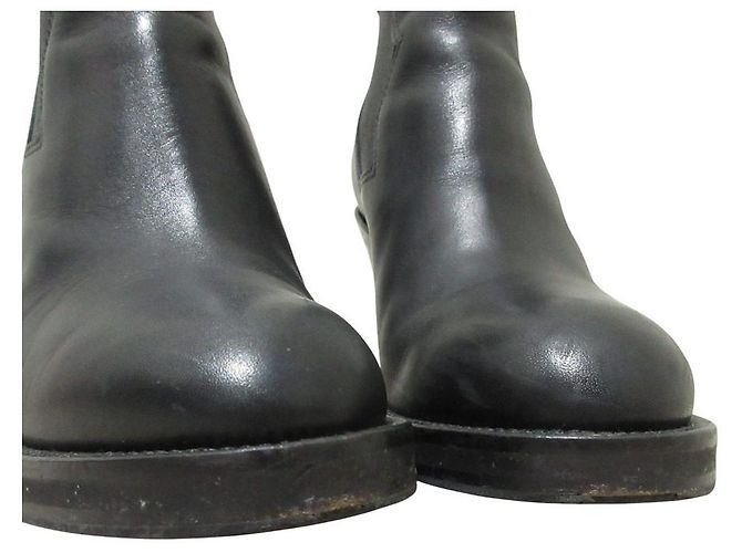 Acne STAR Chelsea Boots aus Leder Schwarz - Ansicht 6