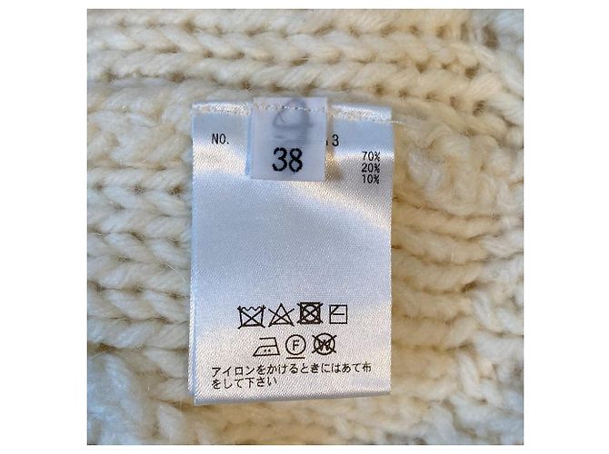Autre Marque blancvert Low Gauge Strickpullover Weiß Aus weiß - Ansicht 5