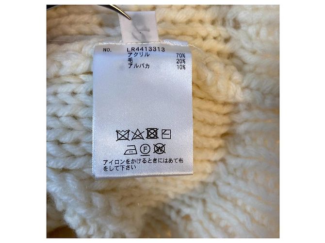 Autre Marque blancvert Low Gauge Strickpullover Weiß Aus weiß - Ansicht 6