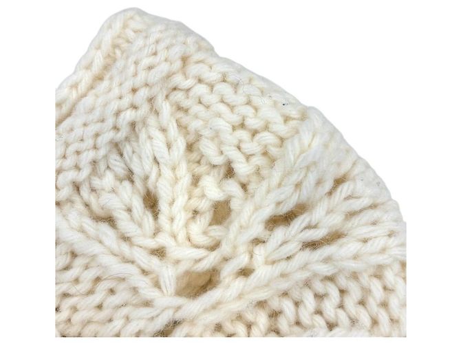 Autre Marque blancvert Low Gauge Strickpullover Weiß Aus weiß - Ansicht 8